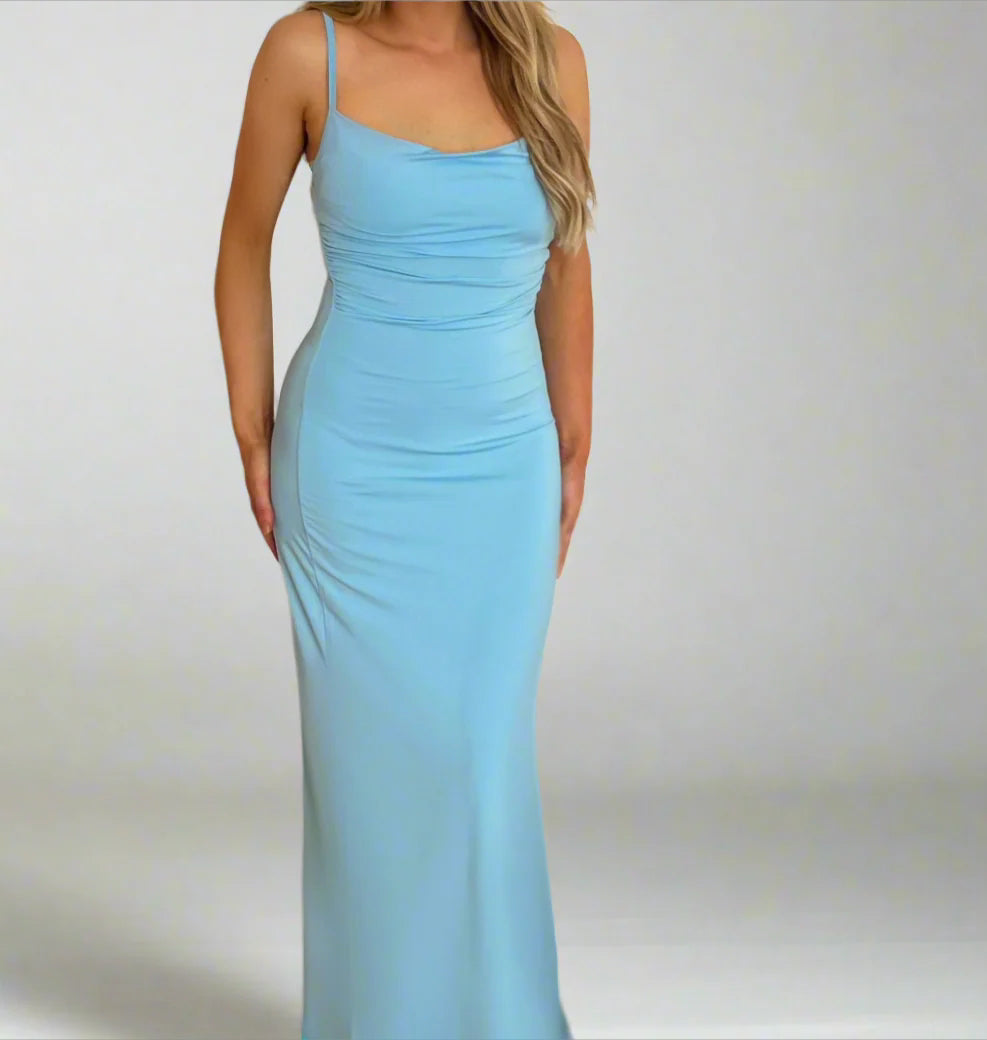 Pastel Blue Maxi Dress